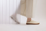 Immaculate Vegan - AGAZI MULE HAZE – beige mule sneakers from apple leather and linen