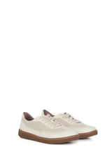 Immaculate Vegan - AGAZI NOMAD SUN – beige sneakers from apple leather and linen