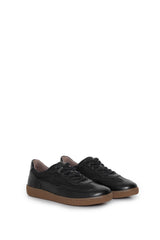 Immaculate Vegan - AGAZI NOMAD MOON – black sneakers from wheat & corn leather and linen