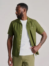 Immaculate Vegan - KOMODO Spindrift Men's Organic Linen Cotton Shirt | Khaki