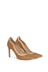 Immaculate Vegan - AGAZI IVO #2 caramel & almond – vegan heels made from mushroom leather