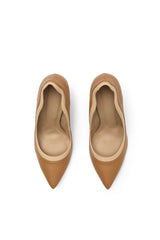 Immaculate Vegan - AGAZI IVO #2 caramel & almond – vegan heels made from mushroom leather