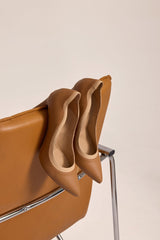 Immaculate Vegan - AGAZI IVO #2 caramel & almond – vegan heels made from mushroom leather