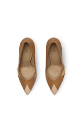 Immaculate Vegan - AGAZI IVO caramel & almond – vegan heels made from mushroom leather