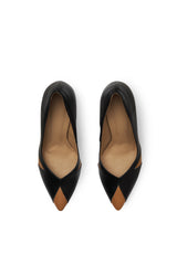 Immaculate Vegan - AGAZI IVO black & caramel – vegan heels made from mushroom and grape leather