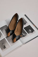 Immaculate Vegan - AGAZI IVO black & caramel – vegan heels made from mushroom and grape leather