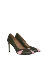 Immaculate Vegan - AGAZI IVO green & pink – vegan heels made from apple and corn leather