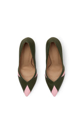 Immaculate Vegan - AGAZI IVO green & pink – vegan heels made from apple and corn leather