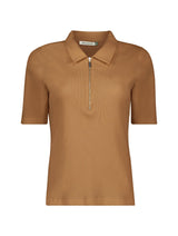 Immaculate Vegan - Baukjen Ivy Organic Rib Zip Collar Top