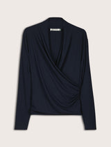 Immaculate Vegan - Baukjen Gylda Wrap Top | Classic Navy