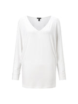 Immaculate Vegan - Baukjen Ella LENZING™ ECOVERO™ Relaxed V-Neck Top | Pure White Pure White / UK6 / EU34 / US2