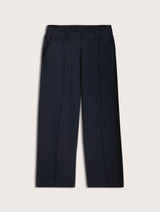 Immaculate Vegan - Baukjen Ebru Ponte Straight Leg Crop Trousers | Classic Navy