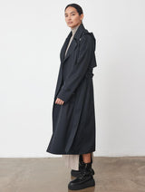 Immaculate Vegan - Protected Species Waterproof Trench Coat | Black