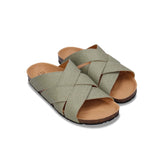 Immaculate Vegan - NAE Vegan Shoes Tanna Unisex Piñatex Vegan Leather Sandals | Green