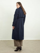 Immaculate Vegan - Protected Species Waterproof Trench Coat | Midnight Navy