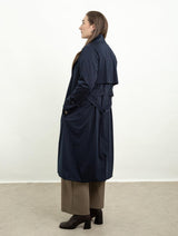 Immaculate Vegan - Protected Species Waterproof Trench Coat | Midnight Navy