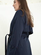 Immaculate Vegan - Protected Species Waterproof Trench Coat | Midnight Navy