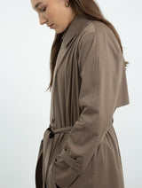 Immaculate Vegan - Protected Species Waterproof Trench Coat | Warm Taupe