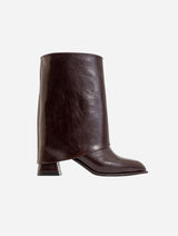 Immaculate Vegan - Prologue Shoes Ellas Burgundy Chunky Heel Boot (Women)