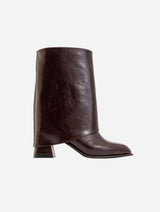 Immaculate Vegan - Prologue Shoes Ellas Burgundy Chunky Heel Boot (Women)