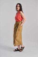 Immaculate Vegan - KOMODO Cargo Women's Organic Cotton Skirt | Camel