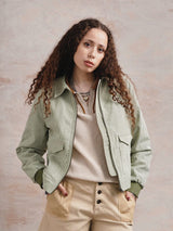 Immaculate Vegan - KOMODO VIV - Organic Cotton Bomber - Green Stripe