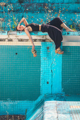 Immaculate Vegan - Lazuli My Wedge Twist Peel Chestnut Vegan Wedge Sandals | Olive