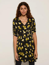 Immaculate Vegan - Baukjen Winnie LENZING™ ECOVERO™ Recycled Dress | Black Blurred Floral