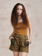 Immaculate Vegan - KOMODO Desert Women's Organic Cotton Shorts | Dark Green