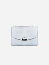 Immaculate Vegan - ASHOKA Paris Apple Leather Mini Paname Lizard Vegan Shoulder Bag | Blue Grey