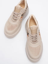 Immaculate Vegan - Prologue Shoes Ida Vegan Leather Platform Leopard Sneakers | Beige