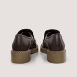 Immaculate Vegan - AGAZI 3 in 1 Apple loafers DIANE – chocolate, dark sole