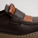 Immaculate Vegan - AGAZI 3 in 1 Apple loafers DIANE – chocolate, dark sole