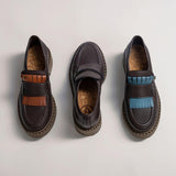 Immaculate Vegan - AGAZI 3 in 1 Apple loafers DIANE – chocolate, dark sole