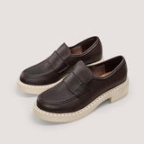 Immaculate Vegan - AGAZI 3 in 1 Apple loafers DIANE – chocolate, light sole