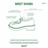 Immaculate Vegan - AGAZI 3 in 1 Apple loafers DIANE – chocolate, light sole
