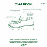 Immaculate Vegan - AGAZI 3 in 1 Apple loafers DIANE – sky blue