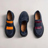 Immaculate Vegan - AGAZI 3 in 1 Corn loafers DIANE – navy blue