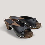 Immaculate Vegan - AGAZI All that she wants! - vegan grape leather clogs: black