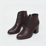 Immaculate Vegan - AGAZI HANA plant based ankle boots: chocolate