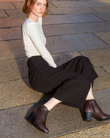 Immaculate Vegan - AGAZI HANA plant based ankle boots: chocolate