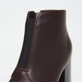 Immaculate Vegan - AGAZI HANA plant based ankle boots: chocolate