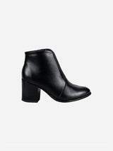 Immaculate Vegan - AGAZI Hana Vegan Leather Heeled Ankle Boots | Black