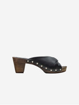 Immaculate Vegan - AGAZI Grape Leather Vegan Clogs | Black UK3 / EU36 / US5