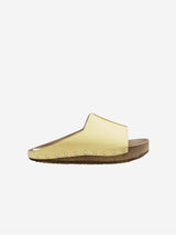 Immaculate Vegan - AGAZI Mushroom Leather Wood Vegan Clogs | Yellow UK3 / EU36 / US5