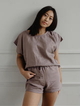 Immaculate Vegan - AmourLinen Cloud Nine Short Sleeve Pyjama Set | Multiple Colours