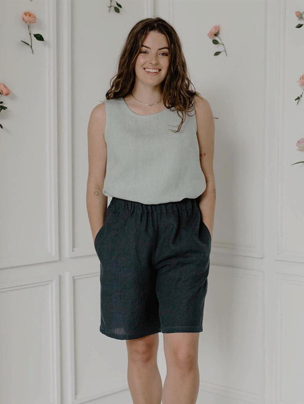 AmourLinen Matilda Long Linen Shorts | Multiple Colours
