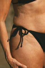 Immaculate Vegan - AQVA Swimwear Tortuga Recycled Polyamide Bikini Bottom | Black