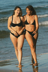 Immaculate Vegan - AQVA Swimwear Tortuga Recycled Polyamide Bikini Bottom | Black