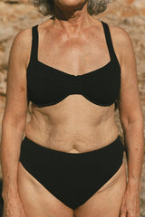 Immaculate Vegan - AQVA Swimwear Turqueta Recycled Polyamide Bikini Top | Black